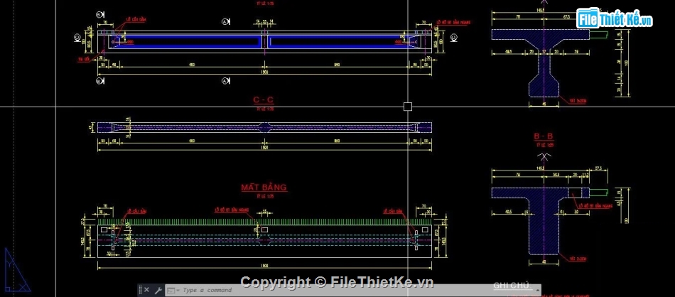 cầu dầm,Bản vẽ dầm T,Bản vẽ dầm I,Bản vẽ dầm