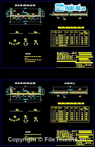 Bản vẽ,Bản vẽ cầu dầm,dầm thép liên hợp,BTCT 3 nhịp 10+12+10m