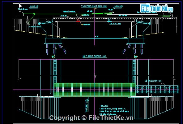 thiết kế cầu,Bản vẽ cầu Đông Lạnh,Cầu 1 nhịp bản 18m,cầu Đông Lạnh - Km1+438.98,thiết kế thi công cầu dầm bản
