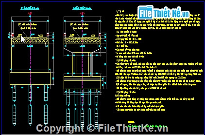 bản vẽ cầu,Bản vẽ cầu bản,Bản vẽ cầu Hưng Lam,6 nhịp bản 12m,Khổ cầu B=4+2x0.25m