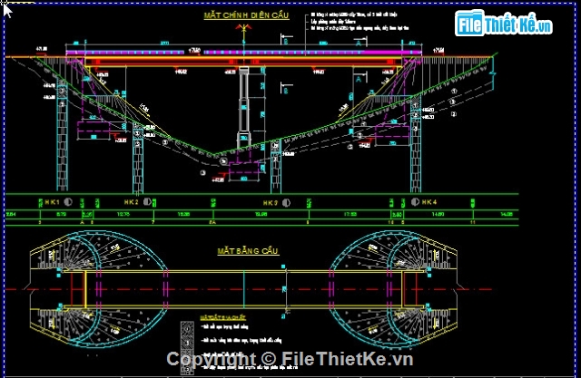 thiết kế cầu,Bản vẽ dầm T,Bản vẽ cầu Khe Muỗng - Km8+773.52,Cầu 2 nhịp dầm T 33m