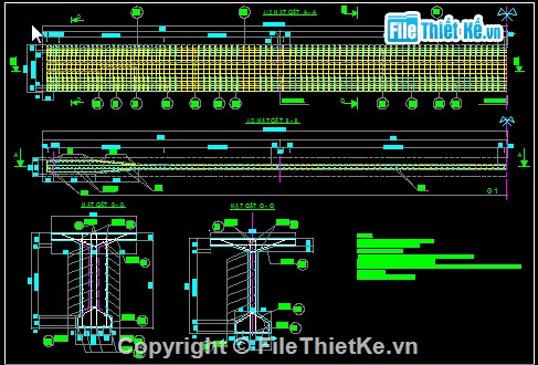 thiết kế cầu,Bản vẽ dầm T,Bản vẽ cầu Khe Muỗng - Km8+773.52,Cầu 2 nhịp dầm T 33m