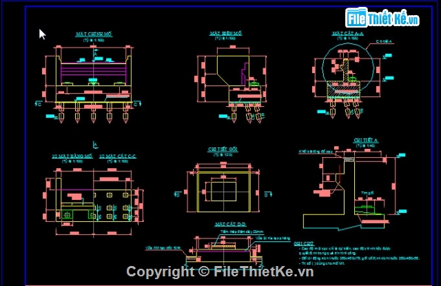 Bản vẽ dầm T,Bản vẽ cầu dầm,1 nhip dầm T 33m,Khổ cầu B=6+2x0.5m