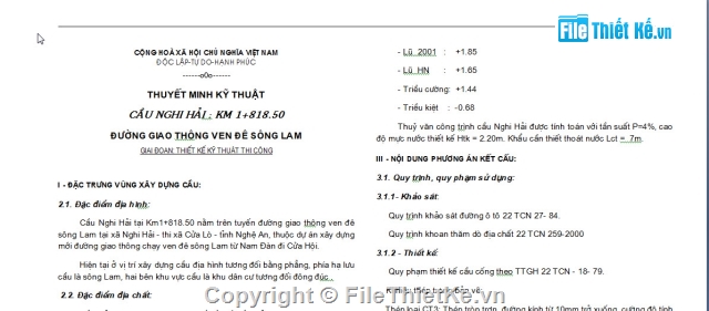 bản vẽ cầu,Bản vẽ cầu bản,Bản vẽ cầu Nghi Hải,cầu Nghi Hải - Km1+818.50,Cầu 1 nhip bản 9m
