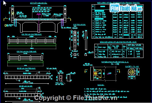 bản vẽ cầu,Bản vẽ cầu bản,Khổ cầu B=4+2x0.2m,Bản vẽ cầu Sông Sum