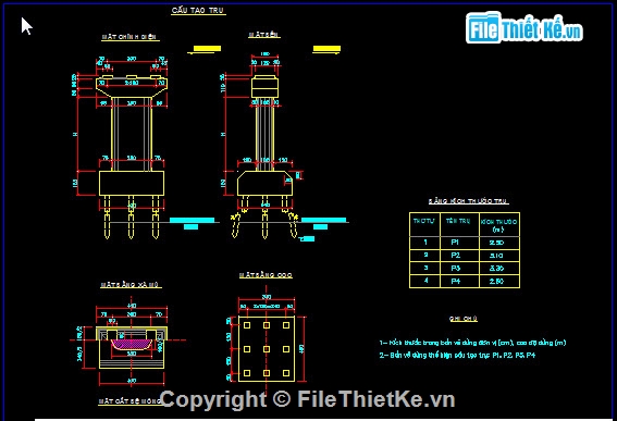 bản vẽ cầu,Bản vẽ cầu bản,Khổ cầu B=4+2x0.2m,Bản vẽ cầu Sông Sum