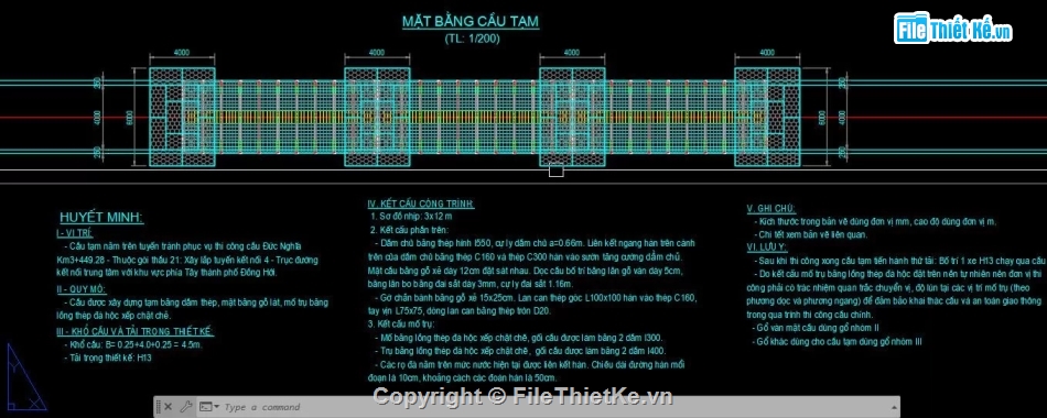 cầu dầm,cầu tạm,bản vẽ cầu tạm