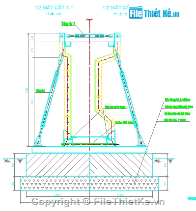 Bản vẽ,cấu tạo,Bản vẽ dầm,bệ đúc,ván khuôn