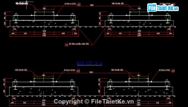 bệ đúc dầm,Bản vẽ Cầu dầm 33m,Bản vẽ cấu tạo bệ đúc và ván khuôn dầm T33m,ván khuôn dầm T33m,Bản vẽ bệ đúc dầm T33m