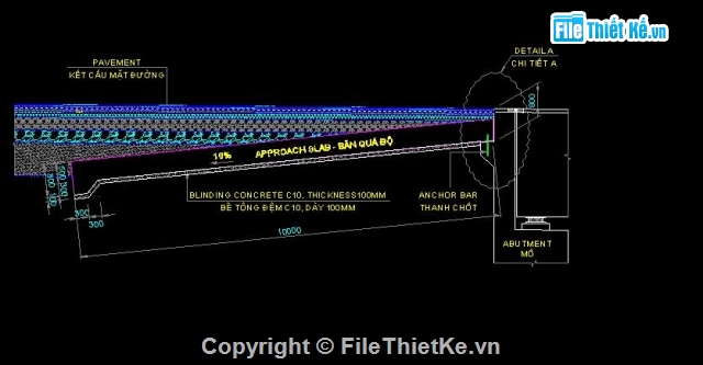 Bản vẽ cấu tạo chi tiết bản quá độ sau mố Bản Vẽ Cấu Tạo Chi Tiết Bản Quá Độ Sau Mố