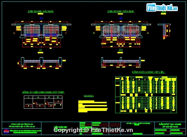 Bản vẽ dầm I=18.6m,Bản vẽ dầm I=12.5m,Bản vẽ dầm T,Bản vẽ dầm L=15m,Bản vẽ dầm I