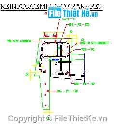 Bản vẽ cấu tạo lan can trên cầu,bản vẽ lan can,lan can