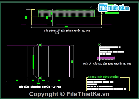 Bản vẽ,cấu tạo,sân bóng,Bản vẽ autocad,Bản ve sân bóng chuyền,Bản vẽ sân cầu long