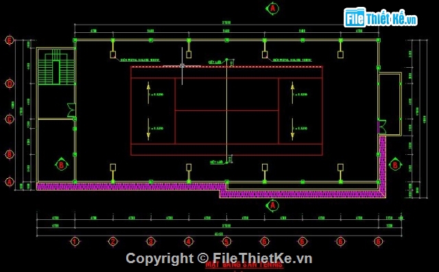 cấu tạo sân vườn,cấu tạo,Bản vẽ,cấu tạo mái,Bản vẽ autocad,điện sân tennis