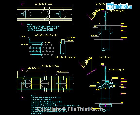 Bản vẽ cad thi công cầu,biện pháp thi công trụ cầu,biện pháp thi công thùng chụp,Bản vẽ cấu tạo thùng chụp