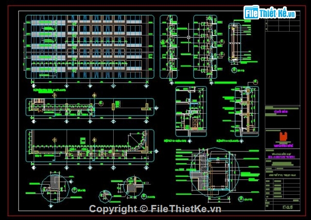 Bản vẽ,chi tiết vách kính,lan can chắn nắng,chi tiết mái,thống kê vách kính