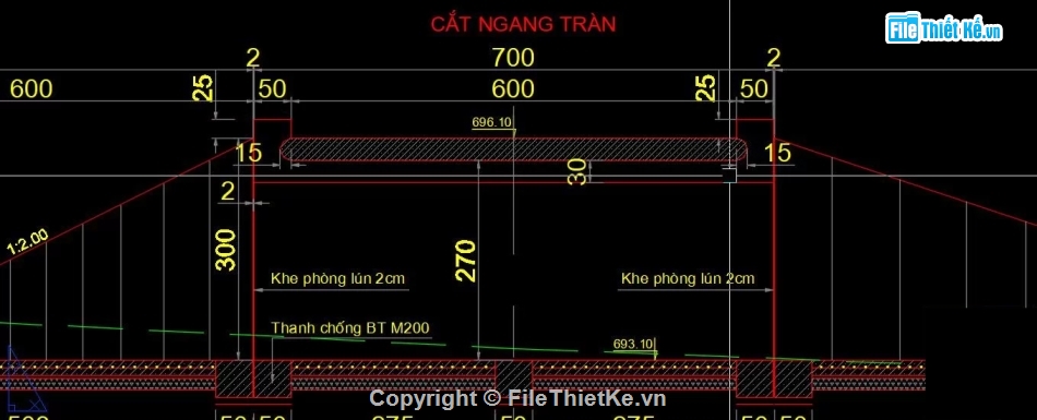 bản vẽ cầu tràn,cầu tràn,cad cầu tràn