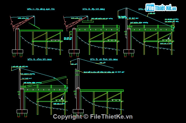 Bản vẽ,hạng mục cầu,cầu treo,cầu treo dây võng dài 100m,nhịp chính 10+10m