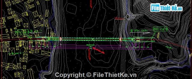 Bản vẽ,hạng mục cầu,cầu treo,cầu treo dây võng dài 100m,nhịp chính 10+10m