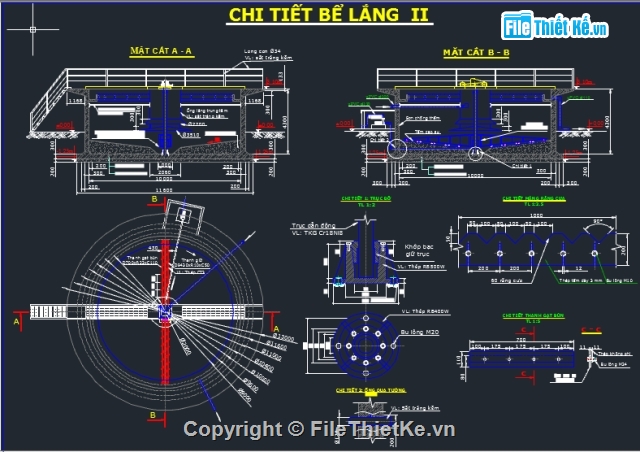 bể nén bùn,bể lắng ly tâm,bể lắng lamen,Bể lắng đứng