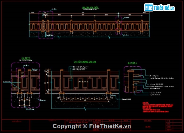lan can cầu,lan can kè bờ,lan can sắt,bản vẽ lan can,mẫu lan can