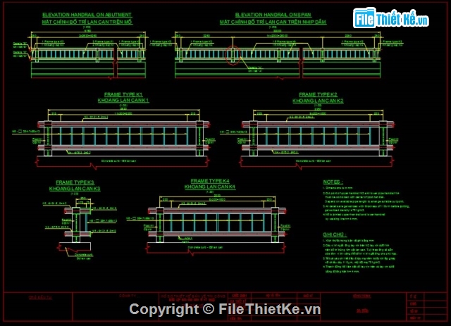 lan can cầu,lan can kè bờ,lan can sắt,bản vẽ lan can,mẫu lan can