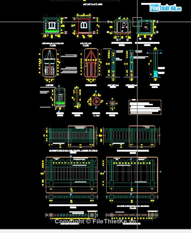 Bản vẽ chi tiết,cổng tường rào,nhà xe