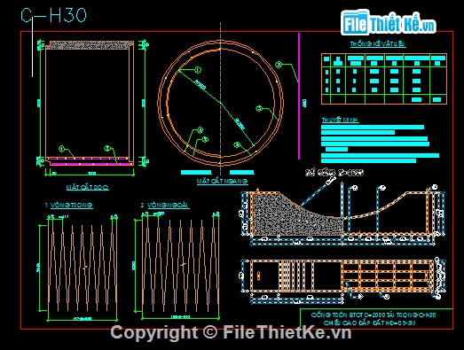 Bản vẽ,Bản vẽ chi tiết,cống tròn BTCT
