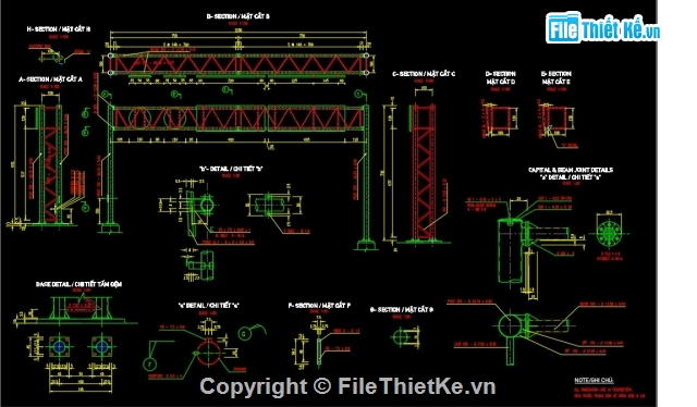 Bản vẽ chi tiết,giá long môn,long môn,đường cao tốc