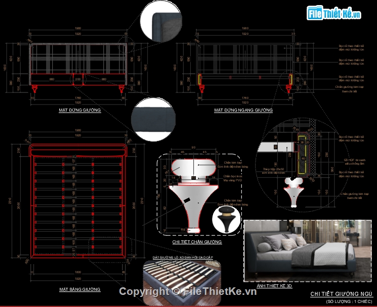 Bản vẽ chi tiết giường,Autocad bản vẽ giường,Thiết kế chi tiết giường,Autocad thiết kế giường,Bản vẽ thiết kế giường