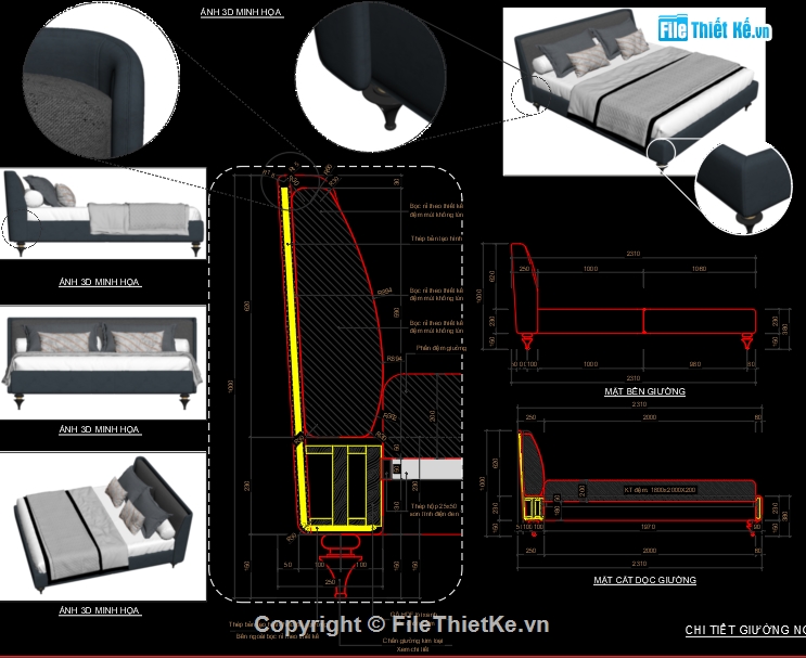 Bản vẽ chi tiết giường,Autocad bản vẽ giường,Thiết kế chi tiết giường,Autocad thiết kế giường,Bản vẽ thiết kế giường