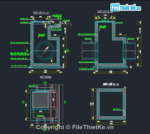 Bản vẽ chi tiết hố ga rãnh thu hệ thống thoát nước