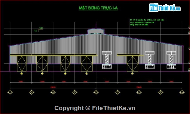 Bản vẽ dầm,kết cấu thép,khung thép zamil,Chi tiết khung kèo Zamil,nhà máy gạch nhẹ AAC