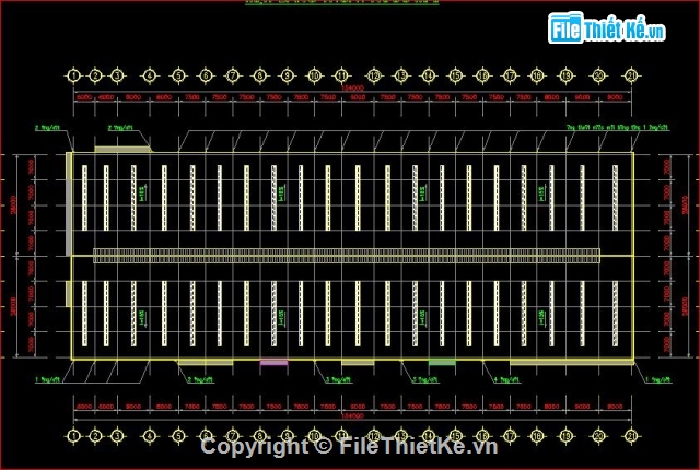 Bản vẽ dầm,kết cấu thép,khung thép zamil,Chi tiết khung kèo Zamil,nhà máy gạch nhẹ AAC