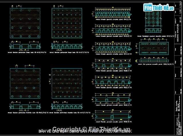 Bản vẽ chi tiết,chi tiết kỹ thuật,tiêu âm phòng hát,tiêu âm phòng họp
