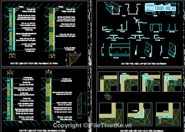 Bản vẽ chi tiết,chi tiết kỹ thuật,tiêu âm phòng hát,tiêu âm phòng họp