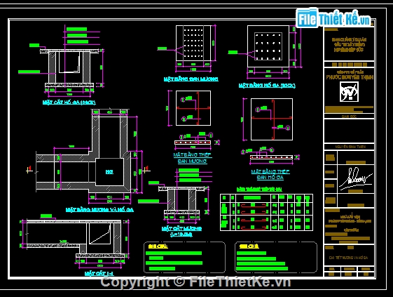 Bản vẽ hầm ga,Bản vẽ chi tiết,Bản vẽ autocad