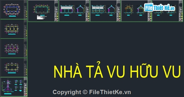 nhà tả vu,hữu vu,nhà bia đền thờ