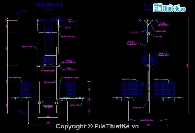 Bản vẽ,Bản vẽ full,Bản vẽ autocad,bản vẽ chi tiết trạm biến thế,Bản vẽ chi tiết