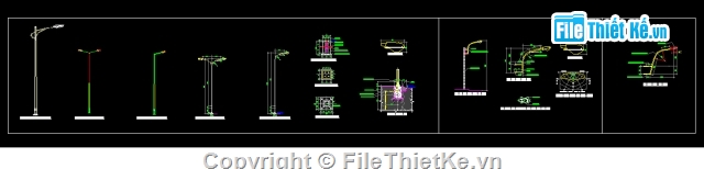 Bản vẽ,Bản vẽ chi tiết,đèn cao áp,chi tiết,trụ,trụ đèn cao áp