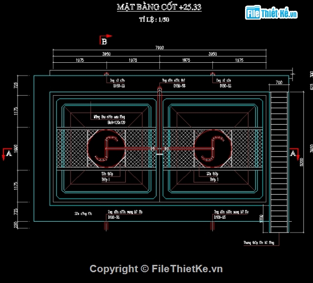 Bản vẽ,Bản vẽ chi tiết,bể lắng lamen,bể trộn đứng