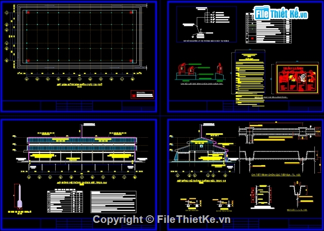 phòng cháy chữa cháy,chống sét,bản vẽ phòng cháy,chống sét chợ