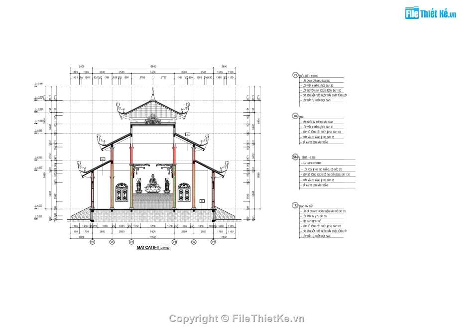 bản vẽ chùa đẹp,mẫu bản vẽ chùa,bản vẽ chùa file cad,file thiết kế đình chùa