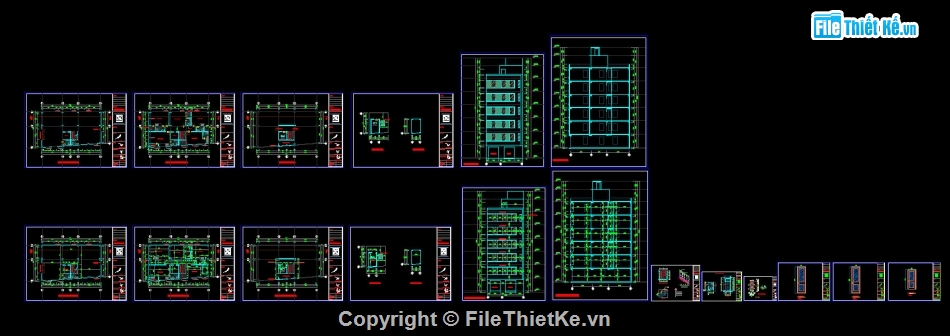 Bản vẽ chung cư mini,Chung cư mini 8 tầng,Thiết kế chung cư mini 8 tầng,kiến trúc chung cư