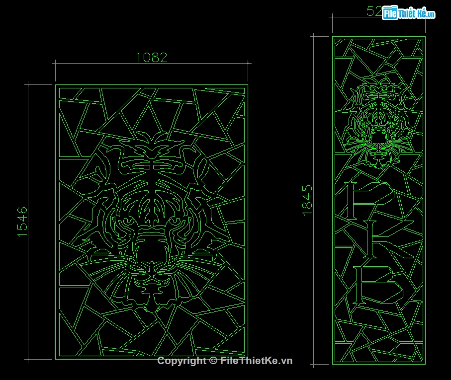 Tranh mặt hổ CNC file cad,Mẫu tranh mặt hổ cnc,File cad tranh mặt hổ cnc,Autocad tranh mặt hổ cnc,Tranh mặt hổ cnc đẹp