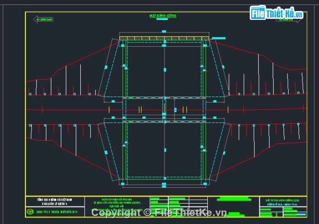 Bản vẽ cống hộp,cống hộp 2x5x5,cống hộp kép,cống hộp đôi