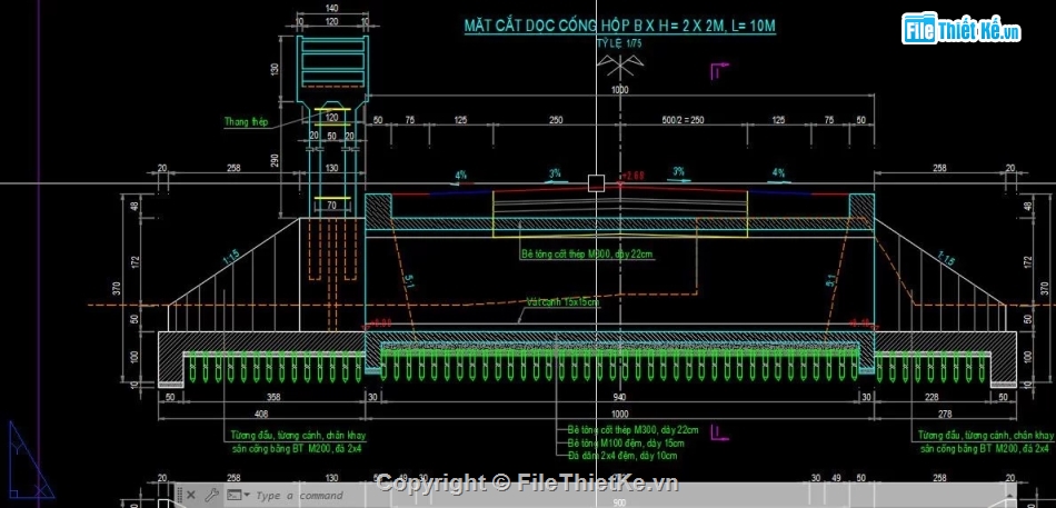 Bản vẽ thủy lợi,Bản vẽ cống hộp,Bản vẽ cống thủy lợi