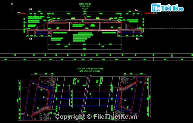 Bản vẽ cống hộp,Bản vẽ cống hộp khẩu độ 2.5m x 2.5m,cấu tạo chung cống hộp