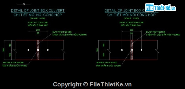 Bản vẽ cống hộp,Bản vẽ cống hộp khẩu độ 2.5m x 2.5m,cấu tạo chung cống hộp