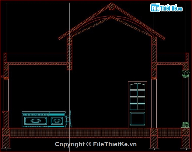 kiến trúc nhà thờ,kiến trúc nhà cổ,mẫu nhà cổ Hiếu Quang Tự